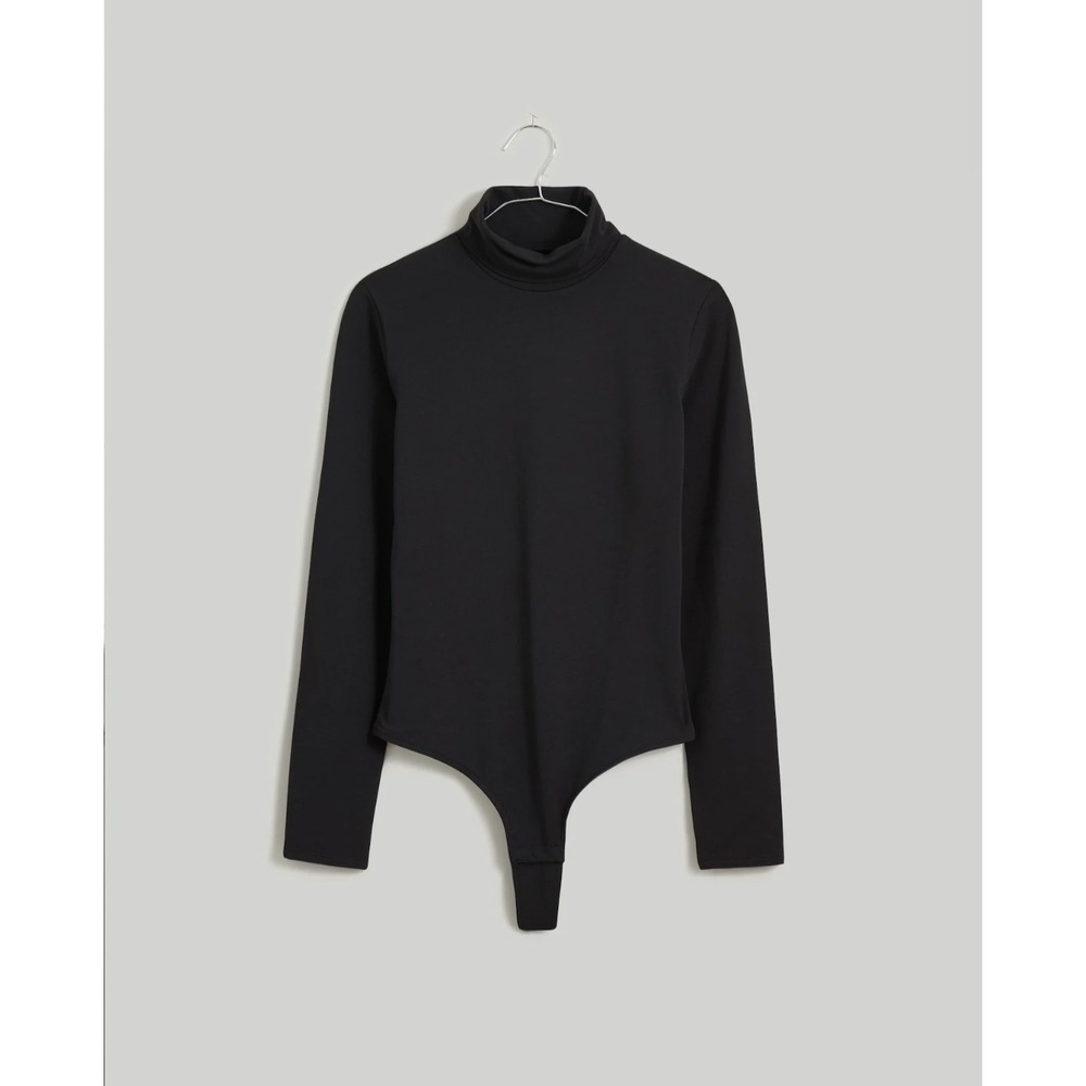 NWT Madewell Sz S Turtleneck Body Thong in Black $55